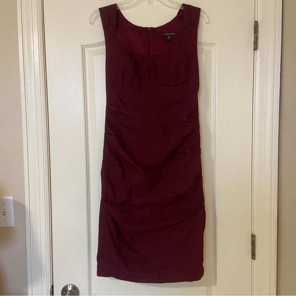 Eileen Fisher Burgundy Dress